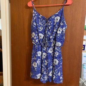 Blue Floral Romper